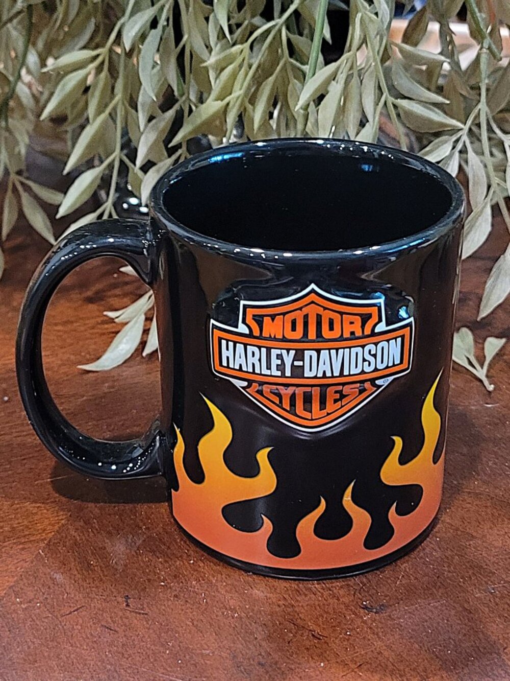 Vintage Flames Harley Davidson Officially Licensed 3D Logo Coffee Mug